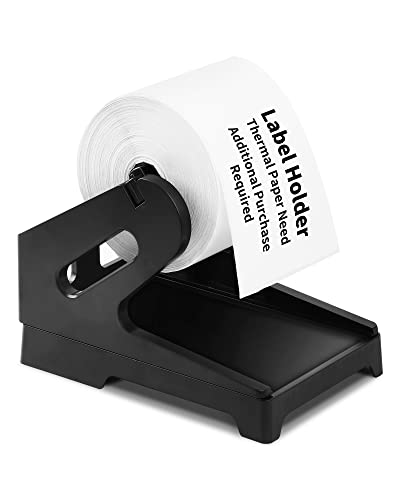 Etikettenhalter für Thermoetikettendrucker für Rollenetiketten Fanfold Etiketten Spender 4x6 Versand Etiketten Lagerung, Desktop Zubehör für Home Office Kleinunternehmen, Versand Zubehör (schwarz) von Itari