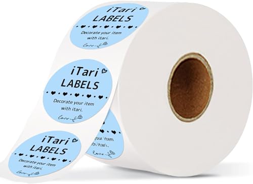 Itari 2×2 Thermo Etiketten - Etiketten selbstklebend (50mm x 50mm), Thermopapier mit Perforation für Etikettendrucker, Kompatibel mit eBay, FedEx, UPS, DHL, 500 Etiketten, Violetter Blumen von Itari