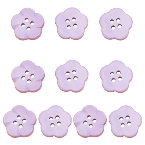 10 PCs Bastelknöpfe Blumenformknöpfe 4 Löcher Knöpfe Harzknöpfe Farbenfrohe Knöpfe Für Handgefertigte Kleidung 10 PCs Bastelknöpfe Blumenformknöpfe 4 Löcher Knöpfe Harzknöpfe Farbenfrohe Knöpfe Für Handgefertigte Kleidung von Itkcozcg