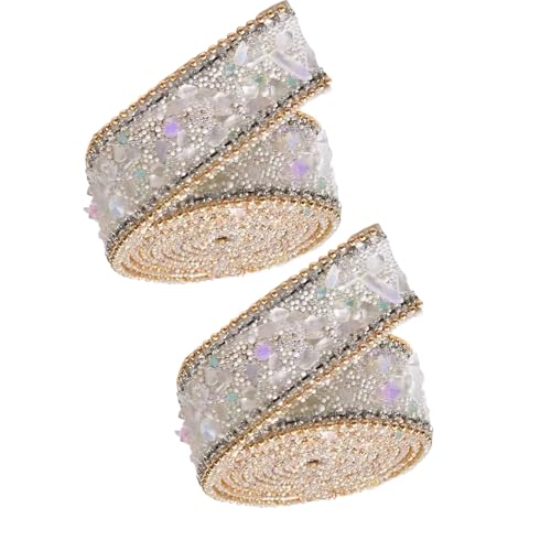 2 Rollen selbstklebende Strass-Kette, Strassband, zum Aufbügeln oder Aufnähen, für Bastelarbeiten, Hochzeitsdekoration 2 Rollen selbstklebende Strass-Kette, Strassband, zum Aufbügeln oder Aufnähen, für Bastelarbeiten, Hochzeitsdekoration von Itkcozcg