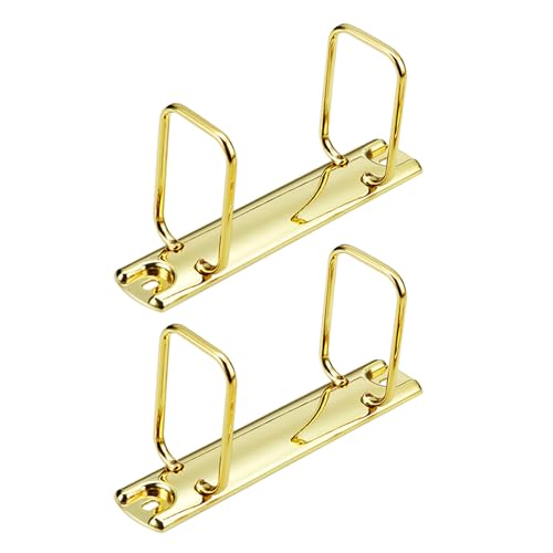 2 x quadratische Ringe aus Metall, Binderinge mit zwei Löchern, für Dokumente, Bücher, Schule, Büro, Organisation, robuster Dokumenten-Organizer aus Metall von Itkcozcg