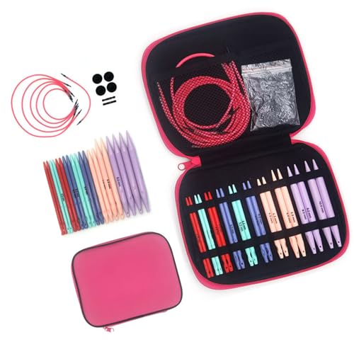 Itkcozcg 10 Paar austauschbare Rundstricknadel-Set zum Stricken von Pulloversocken, ABS-Stricknadel-Set von Itkcozcg