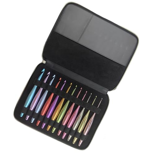 Itkcozcg 12-teiliges Aluminium-Häkelnadel-Set, ergonomischer Griff, Häkelnadel, Strickwerkzeug-Set Itkcozcg 12-teiliges Aluminium-Häkelnadel-Set, ergonomischer Griff, Häkelnadel, Strickwerkzeug-Set von Itkcozcg