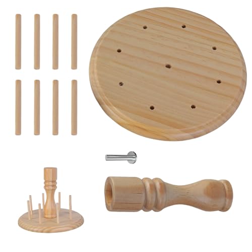 Itkcozcg 8 Spulen Holz Fadenhalter mit Scherenhalter Fadenspule Rack Stickgarnhalter Nähgarn Itkcozcg 8 Spulen Holz Fadenhalter mit Scherenhalter Fadenspule Rack Stickgarnhalter Nähgarn von Itkcozcg