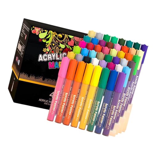 Itkcozcg Acrylstifte, 8/12/24/36/48 Farben, wasserabweisend, schnell trocknend, Acryl-Marker für Scrapbooking, Malen und Gesicht Itkcozcg Acrylstifte, 8/12/24/36/48 Farben, wasserabweisend, schnell trocknend, Acryl-Marker für Scrapbooking, Malen und Gesicht von Itkcozcg