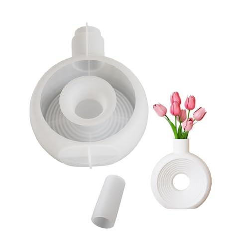 Itkcozcg Blumenvasen-Form, flexible Silikonform für Pflanzgefäß, handgefertigte Heimdekoration, für Esstisch, Blumentopf-Formwerkzeug von Itkcozcg