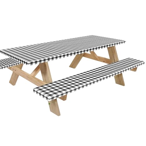 Itkcozcg Camping-Tischdecken mit elastischen Kanten, winddicht, für Picknickbänke, rechteckige Tischschoner, rechteckiger Esszimmerbezug Itkcozcg Camping-Tischdecken mit elastischen Kanten, winddicht, für Picknickbänke, rechteckige Tischschoner, rechteckiger Esszimmerbezug von Itkcozcg