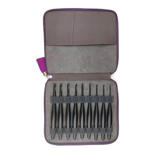 Itkcozcg Ergonomische Häkelnadeln, Aluminium, zum Stricken, Pullover, Schals, Taschen, Socken, 3,5 mm - 8,0 mm, 9 Stück Itkcozcg Ergonomische Häkelnadeln, Aluminium, zum Stricken, Pullover, Schals, Taschen, Socken, 3,5 mm - 8,0 mm, 9 Stück von Itkcozcg