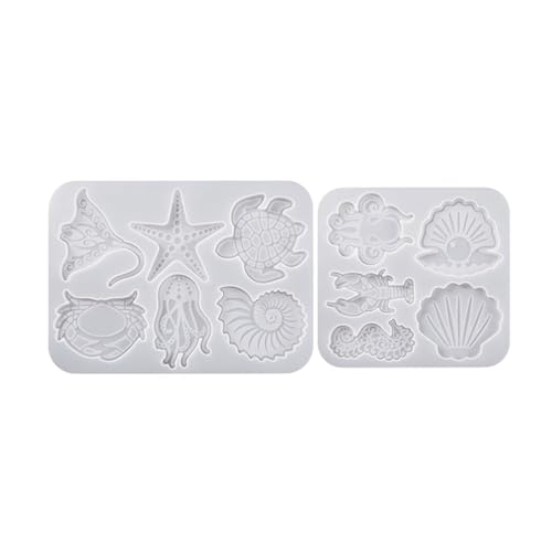 Itkcozcg Harzformen, Silikon-Anhängerform, Meerestier-Form, Schlüsselanhänger-Formen aus Silikon für Handarbeitsliebhaber Itkcozcg Harzformen, Silikon-Anhängerform, Meerestier-Form, Schlüsselanhänger-Formen aus Silikon für Handarbeitsliebhaber von Itkcozcg