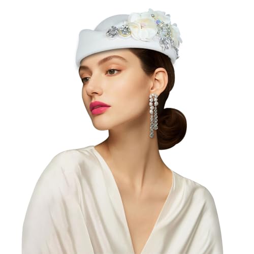 Itkcozcg Klassische Baskenmütze, mit Schmucksteinen, 11 verschiedene Farben, leichte Konstruktion für Reisen, Events und lässige Outfits, Stewardess-Hut mit Schmucksteinen Itkcozcg Klassische Baskenmütze, mit Schmucksteinen, 11 verschiedene Farben, leichte Konstruktion für Reisen, Events und lässige Outfits, Stewardess-Hut mit Schmucksteinen von Itkcozcg