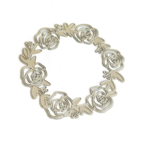 Itkcozcg Kranz-Stanzschablonen, Metall, Prägeschablonen für Scrapbooking, Tagebuch, Kartenherstellung Itkcozcg Kranz-Stanzschablonen, Metall, Prägeschablonen für Scrapbooking, Tagebuch, Kartenherstellung von Itkcozcg