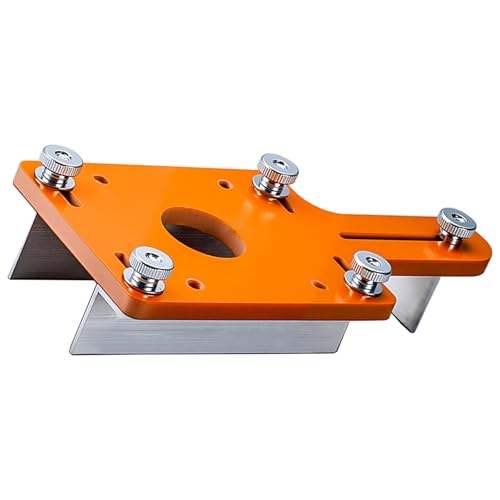 Itkcozcg Professionelle Aluminium-Frästisch-Einsatzplatte für Trimmer mit verstellbarer Positionierungshalterung, Holzbearbeitungswerkzeug von Itkcozcg