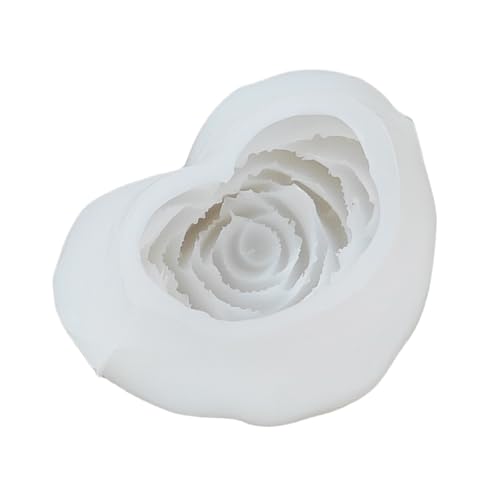 Itkcozcg Silikonform für Kerzenliebhaber mit Rosenblüten, dekorative Rosenform, Kerzenform für Duftkerzenliebhaber von Itkcozcg