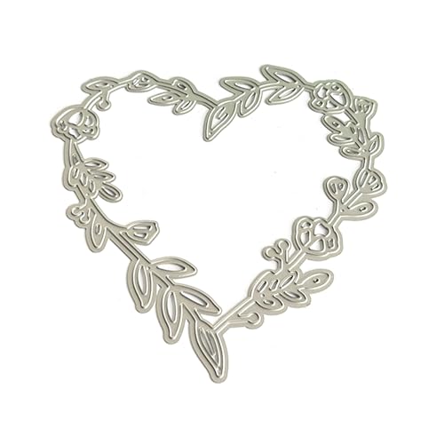 Itkcozcg Stanzschablonen in Herzform, Karbonstahl, Stanzschablonen, Blattkranz, Metallprägung für Scrapbooking, Kunst Itkcozcg Stanzschablonen in Herzform, Karbonstahl, Stanzschablonen, Blattkranz, Metallprägung für Scrapbooking, Kunst von Itkcozcg