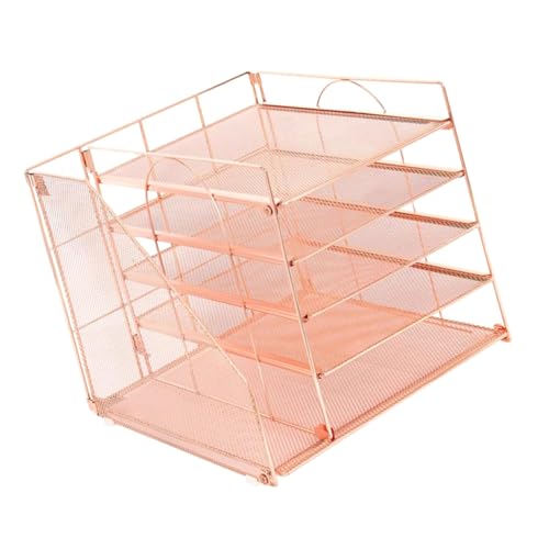 Schreibtisch-Organizer aus Metall, 5-stöckig, Briefablage mit Zeitschriftenständer, Mehrzweck-Dokumenten-Organizer für Büro, Schule, Metall-Aktenablage für Bürotisch Schreibtisch-Organizer aus Metall, 5-stöckig, Briefablage mit Zeitschriftenständer, Mehrzweck-Dokumenten-Organizer für Büro, Schule, Metall-Aktenablage für Bürotisch von Itkcozcg