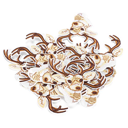 Itonash 12pcs Hirschkopfflächen, Eisen auf Patch für DIY -Kleidungsdekoration mit Starker Klebrigkeit, Hirschgeweißpflaster Itonash 12pcs Hirschkopfflächen, Eisen auf Patch für DIY -Kleidungsdekoration mit Starker Klebrigkeit, Hirschgeweißpflaster von Itonash