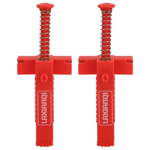 Itonash 2pcs Brick Liner Leveling-Werkzeug mit Federbelasteter Klemme, Gummi-Pad- und Accurant Draht-Rillen für Hydraulische Wandarbeiter (Drahtabfertiger aus roter Ziegelei) von Itonash