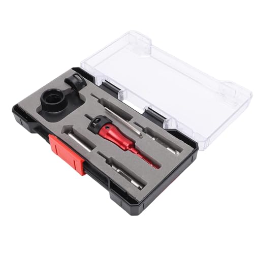 Itonash 3 Flöten -Countersink -Bohrer -Bit -Set, Aluminiumlegierung mit Hochgeschwindigkeitsstahlbohrköpfen 2,8 3,0 3,2 3.5 Mm, mit Sechskantschlüssel für Holzbearbeitung auf von Itonash