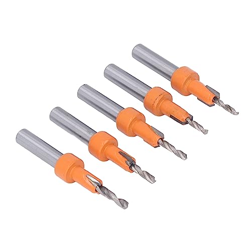Itonash 5 Eingestellte Sich Verjüngte Countersink -Bit -Set, Wolframstahl -Legierung Runde Schaft -Countersink -Bohrer mit Sechskantschlüssel für Holzaluminiumlegierschrauben Itonash 5 Eingestellte Sich Verjüngte Countersink -Bit -Set, Wolframstahl -Legierung Runde Schaft -Countersink -Bohrer mit Sechskantschlüssel für Holzaluminiumlegierschrauben von Itonash