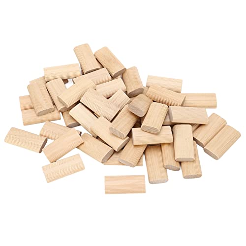 Itonash 50 Stück Holzdübel, 10x50mm Massivholz-Tenon-Einfüge Block mit Hoher Festigkeit und Stabilität, für Möbel Spleißen Schrank Herstellung Rahmen Technik von Itonash