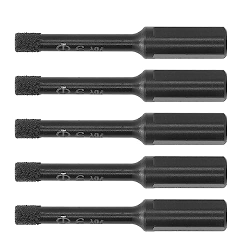Itonash 5pcs Bohrbit, Dicke Diamantbeschichtung Nasse Trockene Dual -Verwendung für Granit -Marmorglas mit Lochset Set mit 6 Mm Durchmesser Itonash 5pcs Bohrbit, Dicke Diamantbeschichtung Nasse Trockene Dual -Verwendung für Granit -Marmorglas mit Lochset Set mit 6 Mm Durchmesser von Itonash