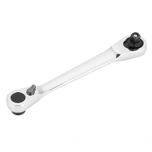 Itonash 72-Zahn-Ratschenschlüssel, 100% Professionelles Werkzeug, Schnelle Schneidfunktion, Schmaler Raum für die Autokontraktion, Wartung, mit Doppelter Farbgrenze, 107 Mm, Silber (130 mm) von Itonash
