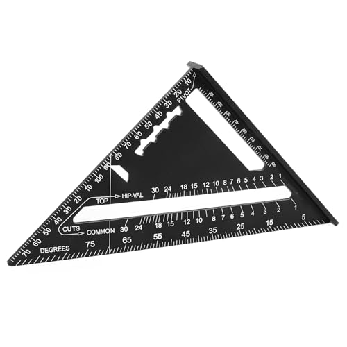 Itonash Dreieckslineer, Aluminiumlegierung Carpenter Square mit Klarer Markierung für Winkel- und Längenmessung, Leichtes Tragbares für -Holzbearbeitung von Itonash