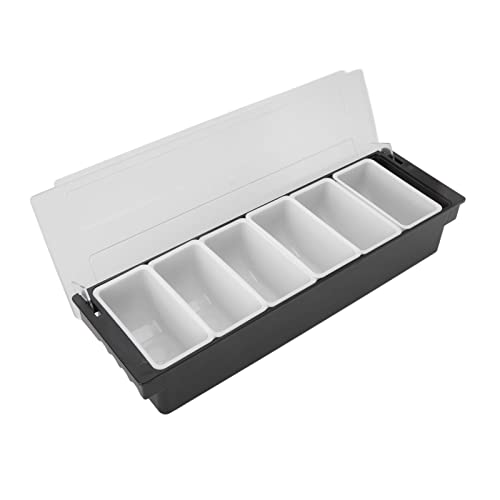 Itonash Gewürzcaddy mit Abnehmbarem Design, Transparentem Deckel, Langlebiger Kunststoff für Vege Fruit -Gewürz, Tolle (6 Fächer) von Itonash