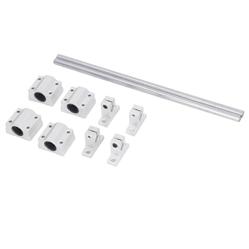 Itonash Linear Lager, 4 Stück Linear Bewegungs Kugellager mit 2 Stück Metallwellen Stangen, Halterung für CNC-Werkzeug Maschine Gravur Holz Bearbeitungs Druck Maschinen (Welle 10‑200 Set) von Itonash