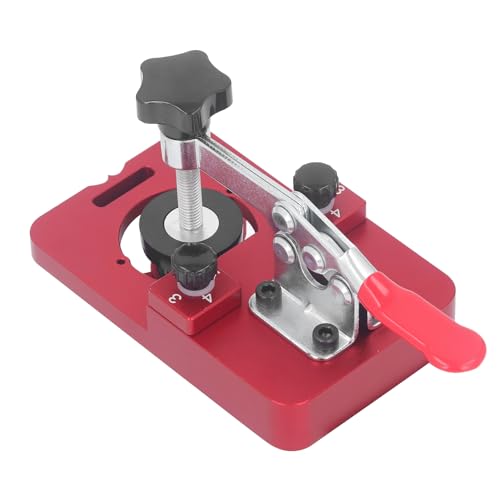 Itonash Scharnier Loch öffner, Aluminium Legierung Scharnier Bohr Vorrichtung mit Manueller Knauf Verstellung für Schrank Tür, 0-25mm Klemm Dicke, Doppel Lager Bohr Hülsen von Itonash