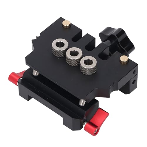 Itonash Selbstzentrierender Doweling -Jig -Kit, Flugzeugqualität Aluminiumlegierung Hoher Genauigkeit Dübel Jig mit 6 Mm 8 Mm 10 -Mm -Bohrerbits für Holzplattenkleber- und von Itonash