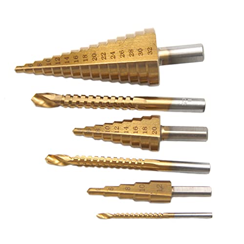 Itonash Stiefmaschinenbohrbit Set, 5 Stcs Ti -Beschichtungslegierung Hoher Härte Wärmewiderstand mit Mittelstempel, für Stahl Aluminium Kupfer Kunststoff Holz Itonash Stiefmaschinenbohrbit Set, 5 Stcs Ti -Beschichtungslegierung Hoher Härte Wärmewiderstand mit Mittelstempel, für Stahl Aluminium Kupfer Kunststoff Holz von Itonash