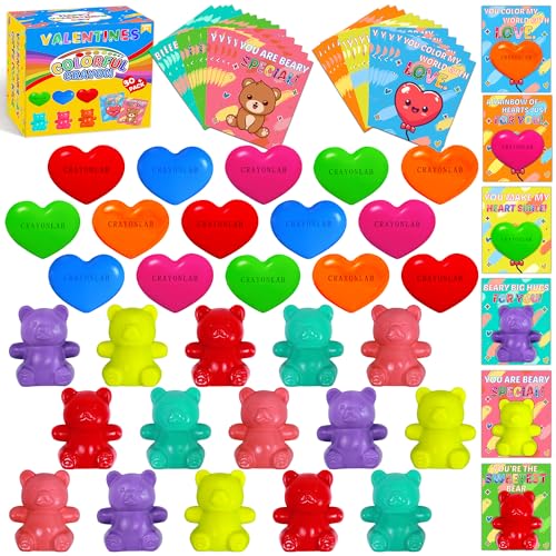 Itscolofy Valentinstagskarten für Kinder mit Buntstiften, Valentinstagskarten für Kinder, Schule, Klassenzimmer, Valentinstag, Austauschgeschenke, Bären-Herzform, Valentinstagsparty-Gastgeschenke für Itscolofy Valentinstagskarten für Kinder mit Buntstiften, Valentinstagskarten für Kinder, Schule, Klassenzimmer, Valentinstag, Austauschgeschenke, Bären-Herzform, Valentinstagsparty-Gastgeschenke für von Itscolofy