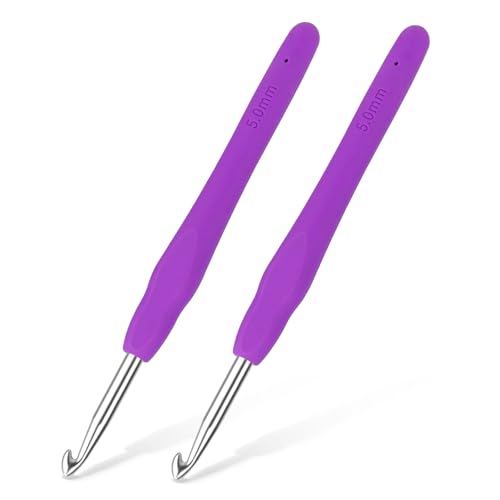 Iuuidu Häkelnadeln mit ergonomischem Griff, Häkelnadeln für arthritische Hände, extra lange Häkelnadeln für Anfänger, bequeme, glatte Stricknadeln für Handarbeit, DIY, mehrfarbig, 2 Stück Iuuidu Häkelnadeln mit ergonomischem Griff, Häkelnadeln für arthritische Hände, extra lange Häkelnadeln für Anfänger, bequeme, glatte Stricknadeln für Handarbeit, DIY, mehrfarbig, 2 Stück von Iuuidu