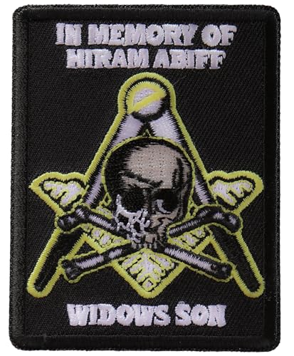In Memory of Hiram Abiff Widows Son Freimaurer Patch Totenkopf Patches von Ivamis Trading