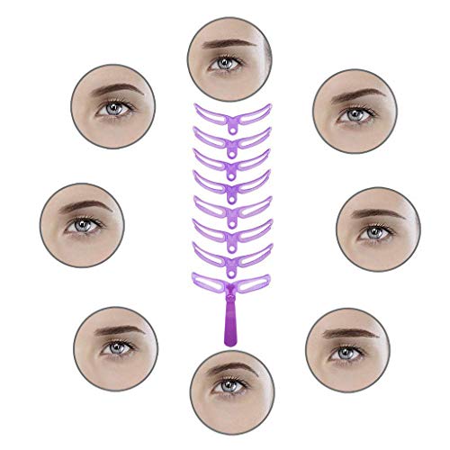 Iwähle Eyebrow Stencil 8 Styles Eyebrow Shapes DIY Grooming Stencil Kit Shaping Templat, Make-up Thrush Tool von Iwähle