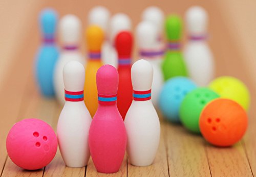 Iwako Radiergummi japanische / 3 Bowling Pins + 1 = 1 Bowlingkugel-Set (5 Nicht-Sets) mit 4 Stück - Farbe zufällig gesendet. von Iwako