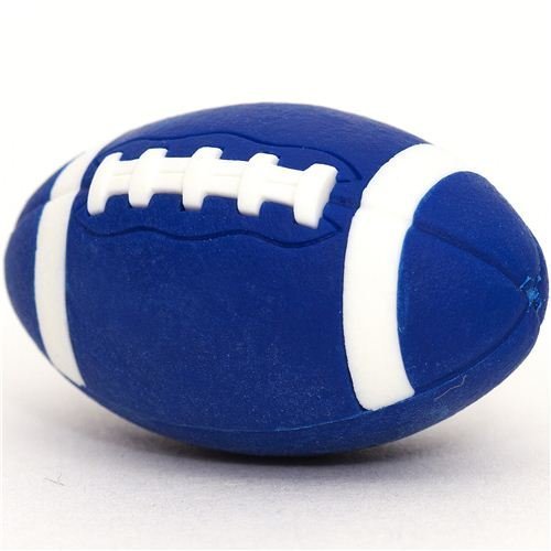 cooler blauer Radiergummi American Football von Iwako