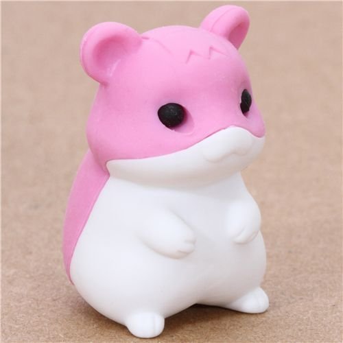 cute pink hamster eraser from Japan by Iwako by Iwako von Iwako Eraserz