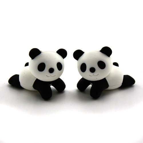 Iwako japanische Radiergummis, Panda-Form, ein Paar (2 Stück) von Iwako