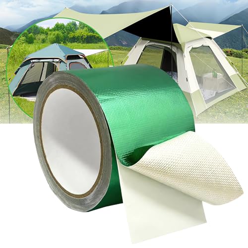 Iwinna Reparaturband Heavy Duty für Markisen, Planen & Bootsabdeckungen | Wasserdichtes Gewebe-Klebeband Outdoor | UV-beständige Rissreparatur für Zelte, Segel & Stoffe | 8CM x 8M, Grün von Iwinna