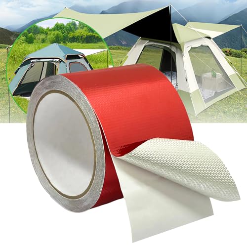 Iwinna Reparaturband Heavy Duty für Markisen, Planen & Bootsabdeckungen | Wasserdichtes Gewebe-Klebeband Outdoor | UV-beständige Rissreparatur für Zelte, Segel & Stoffe | 8CM x 8M, Rot Iwinna Reparaturband Heavy Duty für Markisen, Planen & Bootsabdeckungen | Wasserdichtes Gewebe-Klebeband Outdoor | UV-beständige Rissreparatur für Zelte, Segel & Stoffe | 8CM x 8M, Rot von Iwinna