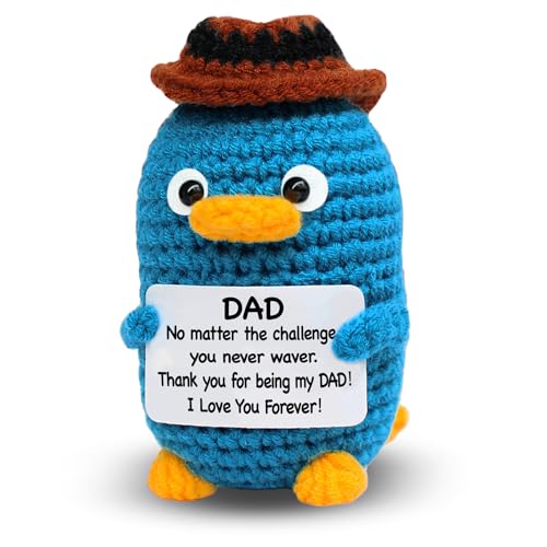 Geschenke für Papa - Niedliche handgefertigte Häkelschnabeltiere Geschenke für Papa Vater, lustige Vatertag Geburtstag Weihnachten Geschenke für Papa von Tochter Sohn, positive emotionale von Iwtsily