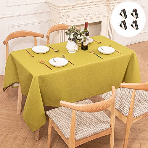 Iycnkok Rechteckige Tischdecke Leinenoptik Lotuseffekt Wasserdicht Tischtuch Abwaschbar Pflegeleicht, 130x160 cm Hellgrün Iycnkok Rechteckige Tischdecke Leinenoptik Lotuseffekt Wasserdicht Tischtuch Abwaschbar Pflegeleicht, 130x160 cm Hellgrün von Iycnkok
