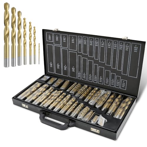 Izrielar 230 Teiliges Metallbohrersortiment, Metallbohrer Set, Spiralbohrer 1-13mm Spiralbohrer Satz Titan beschichtet, Profi-Steinbohrersatz Bohrer Set, Bohrerkassette Bohrersets Izrielar 230 Teiliges Metallbohrersortiment, Metallbohrer Set, Spiralbohrer 1-13mm Spiralbohrer Satz Titan beschichtet, Profi-Steinbohrersatz Bohrer Set, Bohrerkassette Bohrersets von Izrielar