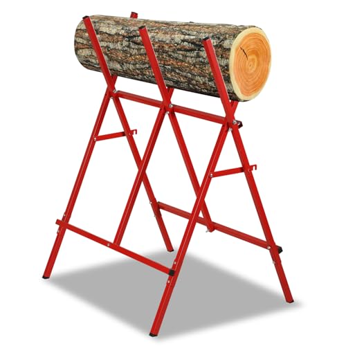 Izrielar Sägebock, Klappbar Sägepferd, Holzsägebock für Kettensäge & Handsäge, Holzschneidebock als Sägehilfe, Holz sägen leicht gemacht, bis 100 kg, Rot Izrielar Sägebock, Klappbar Sägepferd, Holzsägebock für Kettensäge & Handsäge, Holzschneidebock als Sägehilfe, Holz sägen leicht gemacht, bis 100 kg, Rot von Izrielar
