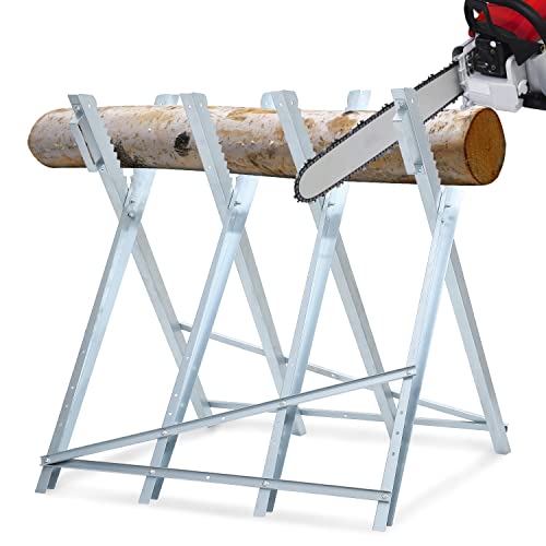 Izrielar Sägebock 1x Holzsägearbeiten für Kettensägen Holz 150kg Belastbarkeit Metall Verzinkt 81x80x80cm Holzsägebock Klappbar Ständer silber Izrielar Sägebock 1x Holzsägearbeiten für Kettensägen Holz 150kg Belastbarkeit Metall Verzinkt 81x80x80cm Holzsägebock Klappbar Ständer silber von Izrielar