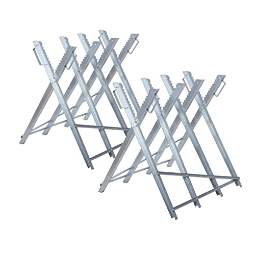 Izrielar Sägebock 2x Sägegestell klappbar Holzsägearbeiten für Kettensägen 150kg Belastbarkeit Metall Verzinkt Holzsägebock 81x80x80cm Kettensägebock Izrielar Sägebock 2x Sägegestell klappbar Holzsägearbeiten für Kettensägen 150kg Belastbarkeit Metall Verzinkt Holzsägebock 81x80x80cm Kettensägebock von Izrielar