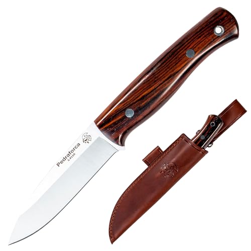J&V ADVENTURE KNIVES PEDRAFORCA Messer mit feststehender Klinge für Outdoor Survival Bushcraft Jagd und Angeln, Full Tang, 10,5 cm Klinge, Lederscheide, Handgefertigt in Spanien, Full Tang Knife J&V ADVENTURE KNIVES PEDRAFORCA Messer mit feststehender Klinge für Outdoor Survival Bushcraft Jagd und Angeln, Full Tang, 10,5 cm Klinge, Lederscheide, Handgefertigt in Spanien, Full Tang Knife von J&V