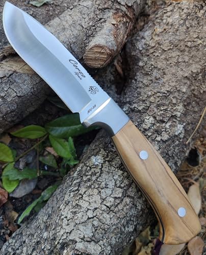 J&V CORZO Messer mit feststehender Klinge für Outdoor Survival Bushcraft Jagd und Angeln, Full Tang, 10 cm Klinge, Lederscheide, Handgefertigt in Spanien, Full Tang Knife J&V CORZO Messer mit feststehender Klinge für Outdoor Survival Bushcraft Jagd und Angeln, Full Tang, 10 cm Klinge, Lederscheide, Handgefertigt in Spanien, Full Tang Knife von J&V